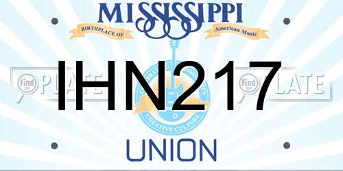 IHN217 Mississippi License Plate