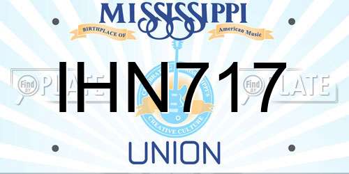 IHN717 Mississippi License Plate