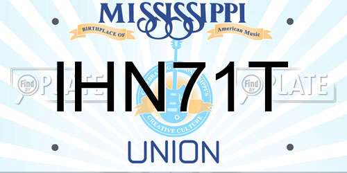 IHN71T Mississippi License Plate