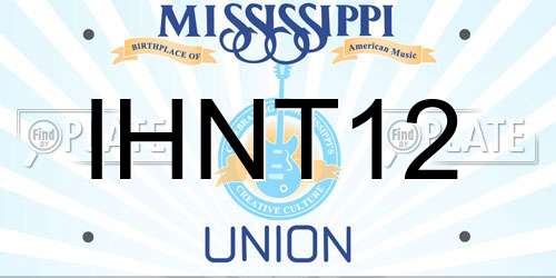 IHNT12 Mississippi License Plate