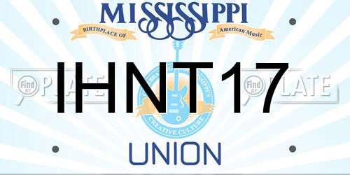 IHNT17 Mississippi License Plate