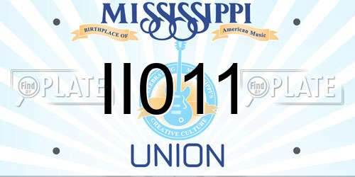 II011 Mississippi License Plate