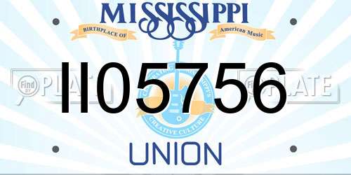 II05756 Mississippi License Plate