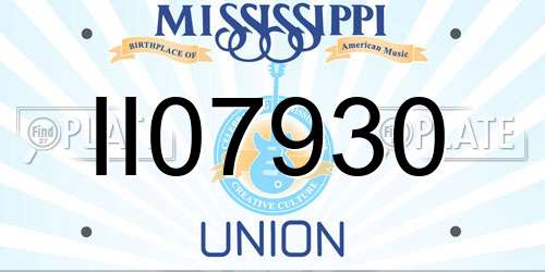 II07930 Mississippi License Plate