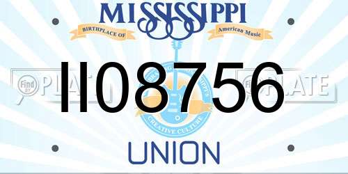 II08756 Mississippi License Plate