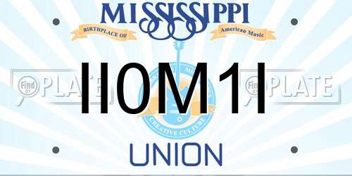 II0M1I Mississippi License Plate