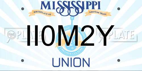II0M2Y Mississippi License Plate
