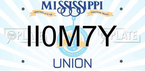 II0M7Y Mississippi License Plate