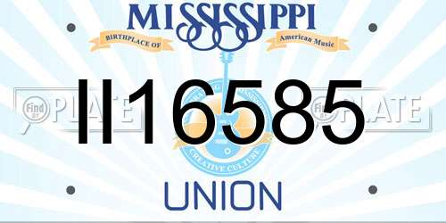 II16585 Mississippi License Plate