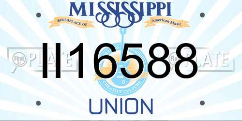 II16588 Mississippi License Plate