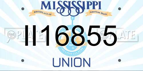 II16855 Mississippi License Plate