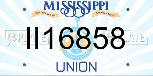 II16858 Mississippi License Plate