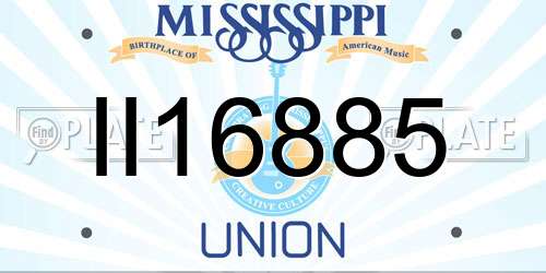 II16885 Mississippi License Plate