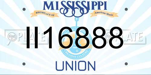 II16888 Mississippi License Plate