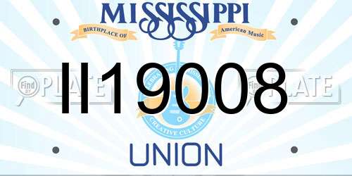 II19008 Mississippi License Plate