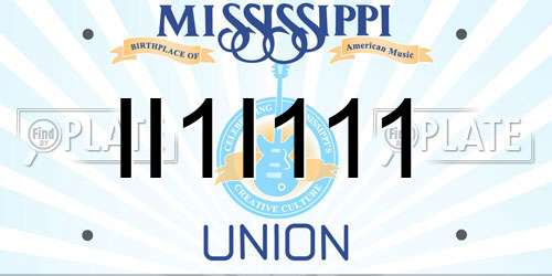 II1I111 Mississippi License Plate