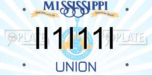 II1I11I Mississippi License Plate