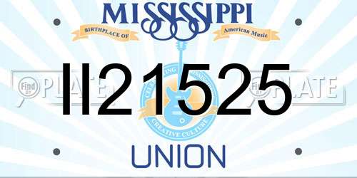 II21525 Mississippi License Plate