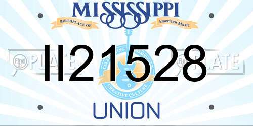 II21528 Mississippi License Plate