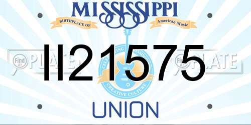 II21575 Mississippi License Plate