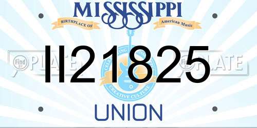 II21825 Mississippi License Plate