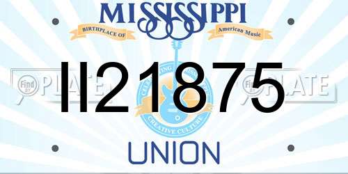 II21875 Mississippi License Plate