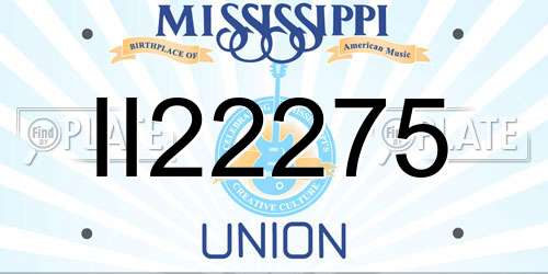 II22275 Mississippi License Plate