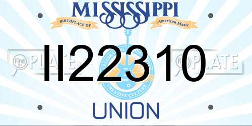 II22310 Mississippi License Plate