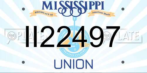 II22497 Mississippi License Plate