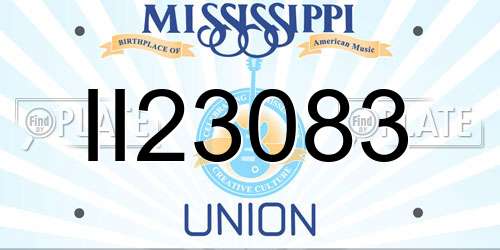II23083 Mississippi License Plate