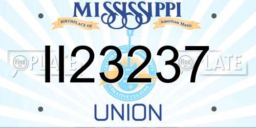 II23237 Mississippi License Plate