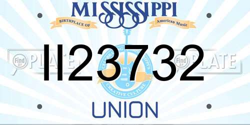 II23732 Mississippi License Plate