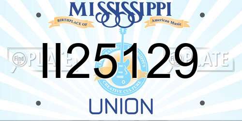 II25129 Mississippi License Plate