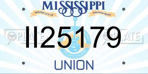 II25179 Mississippi License Plate