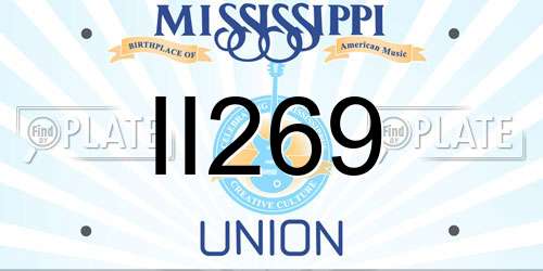II269 Mississippi License Plate