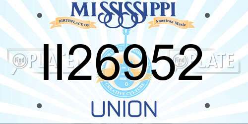 II26952 Mississippi License Plate