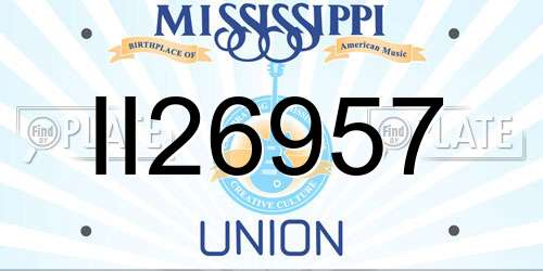 II26957 Mississippi License Plate