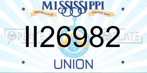II26982 Mississippi License Plate