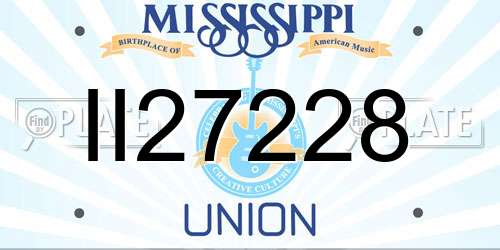 II27228 Mississippi License Plate