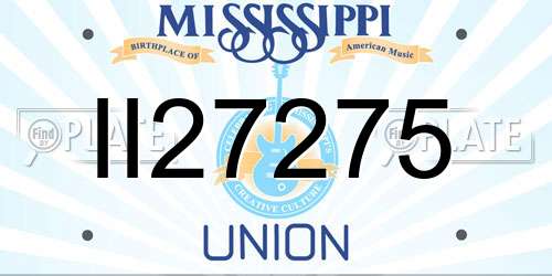 II27275 Mississippi License Plate