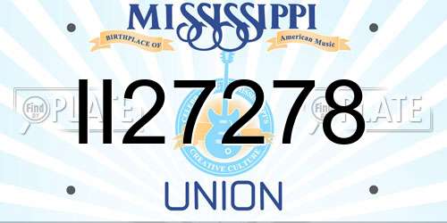 II27278 Mississippi License Plate