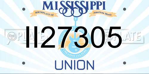 II27305 Mississippi License Plate