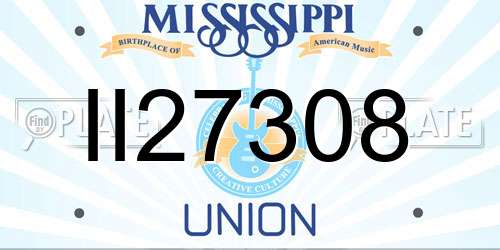 II27308 Mississippi License Plate