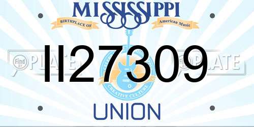 II27309 Mississippi License Plate