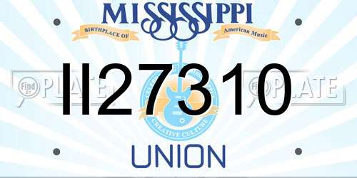 II27310 Mississippi License Plate