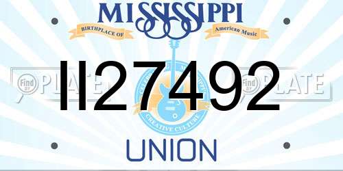 II27492 Mississippi License Plate