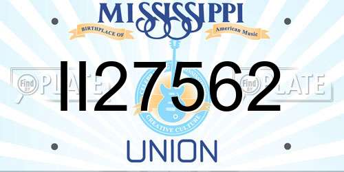 II27562 Mississippi License Plate