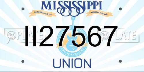 II27567 Mississippi License Plate