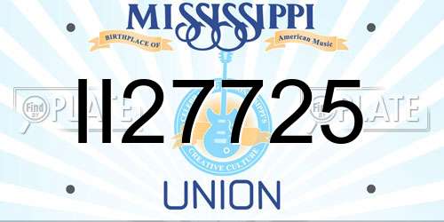 II27725 Mississippi License Plate
