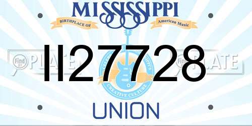 II27728 Mississippi License Plate